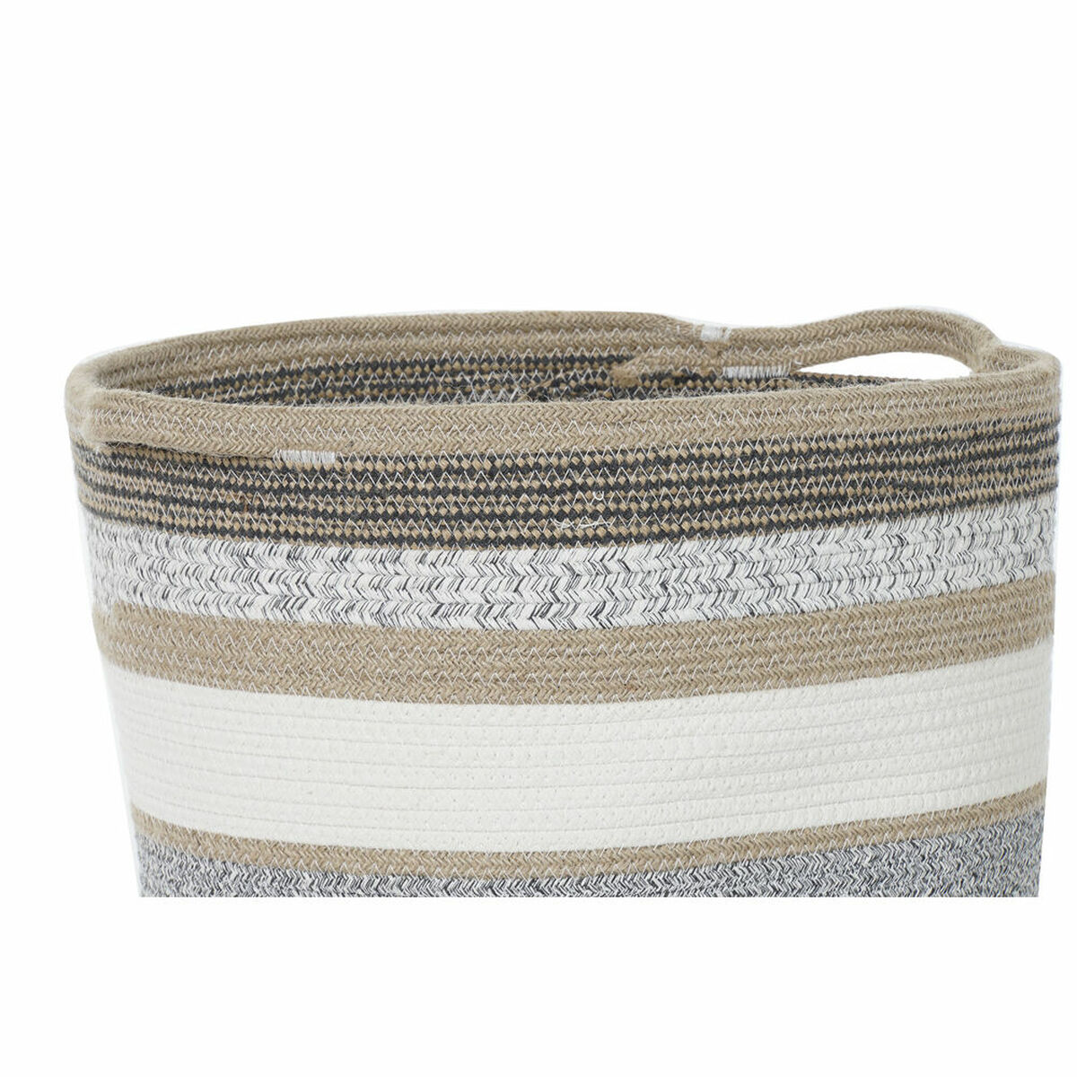 Korb-Set DKD Home Decor Weiß Grau natürlich Jute (2 Stücke)